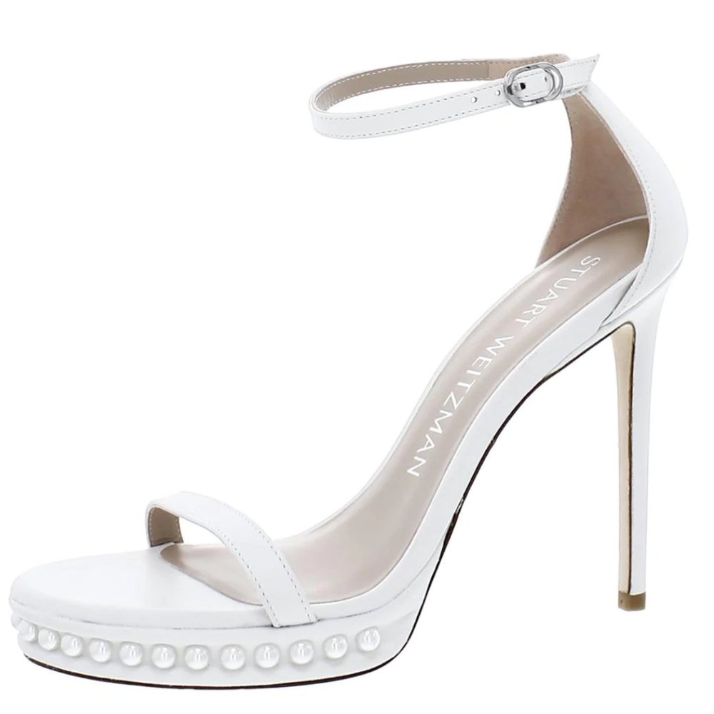 Stuart Weitzman Nudist Embellished Ankle Strap Sandals Size 6